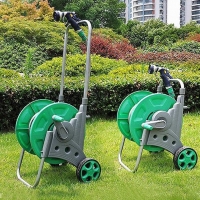 164ft Garden Water Hose Reel Cart with Wheels Portable 2-Wheel Watering Outdoor Landscape Pipe Storage Basket Reel Cart