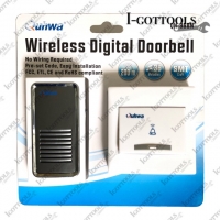 Quhwa QH-968N Wireless Digital Doorbell - White + Deep Grey (EU Plug / 110V~220V)