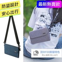 (晨品)[morning] GOX Japanese version of the fashion organ bag REID anti-theft anti-scanning shadow blue