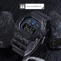[Malaysia SKMEI] 1606 Light LED Display Digital Military Sports Watches Stopwatch Men's Watch Countdown