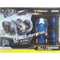 READY STOCK 2.4GHz RC Stunt Car Water Land 2 in 1 Car Boat Waterproof Remote Control Vehicles 4WD Double Sided RC Car