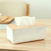 Japanese-style wooden tissue paper box with solid wood cover and removable sanitary paper box environmental protection tissue box