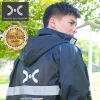 (Rainx)RainX sleeve one-piece head-side open raincoat (Junior Black) RX-1103
