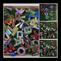 Personal Resin Keychains Alphabet