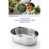 (YOSHIKAWA)[YOSHIKAWA] Japan imported stainless steel long round rice / sink