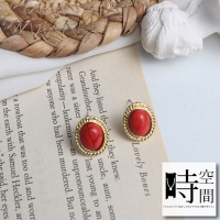 (時空間)"Time and Space" Vintage Textured Marble Pattern Earrings
