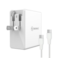 (SEKC)[SEKC] PD+QC3.0 30W QC3.0/4+PD wall charging 2-hole speed charger (with double-head Type-C cable)-white