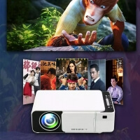 Projector UNIC T5 Wifi Wi-Fi Portable Mini Projector Wireless HDMI LED 1080p Support 4K UC28 UC68 T6 T300 ( White )