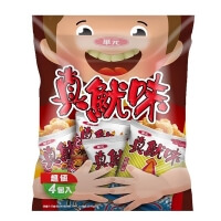 Hua Yuan- Real squid chips value pack (braised + spicy flavor) 60g x 4 bag