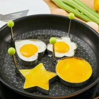 PUSH! Kitchen thick stainless steel omelette is love fried egg mold type 4 sets of E49