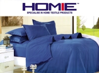 (READY STOCK) Keyogen Colour Aloe Bedding Set - (QUEEN BLUE) 1 Bed Sheet + 2 Pillow Cover + 1 Bolster Cover