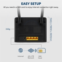 Prolink 4G+ LTE CAT6 AC1200 Wireless Dual-Band (2.4GHz + 5GHz) Gigabit Router with Sim Card Slot Unlimited Hotspot