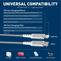 [ Apple C94 MFi Certified ] Prolink iPhone Charger Cable USB-C To Lightning PD Fast Charging iPhone 12/11/XS/X 8/SE (1M)