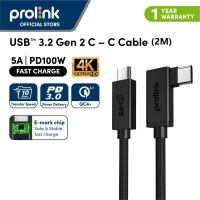 [E-Mark Chip] Prolink 100W PD USB-C 3.2 Gen 2 Fast Charging Thunderbolt 3 Compatible 10Gbps Speed 4K Video MacBook Pro