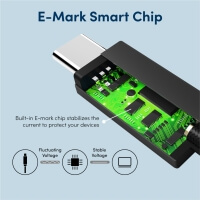 [E-Mark Chip] Prolink 100W PD USB-C 3.2 Gen 2 Fast Charging Thunderbolt 3 Compatible 10Gbps Speed 4K Video MacBook Pro