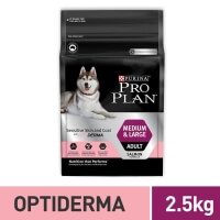 Pro Plan Medium & Large Adult Sensitive Skin And Coat With OPTIDERMA (1 x 2.5kg) - Pet Food/ Dry Food/ Dog Food/ Makanan Anjing