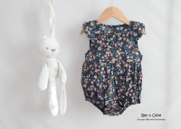 [Ready Stock] Layla Cute Korean Style Newborn Baby Girl Floral High Quality Soft Cotton Romper