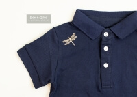 [Ready Stock] Charlie Kids Boys Polo Shirt with Dragonfly Embroidery