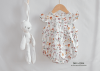 [Ready Stock] Rosie Cute Korean Style Newborn Baby Girl Floral High Quality Soft Cotton Romper Jumpsuit
