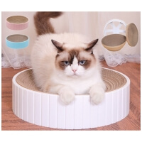 Round Scratching Board Replaceable Board Cat Scratcher Bed Corrugated Board Claws Grinding
