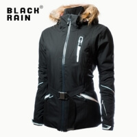 (Black Rain)[Black Rain] female walera 5 Outdoor Multi cold coat BR-3005 (7000 Black)