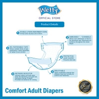 Adcare Adult Diapers Leak Guard (M Size 10 PCS)x 12 BAGS (CARTON)