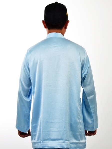 Jutawan Baju  Melayu Sepasang Warna  Biru  