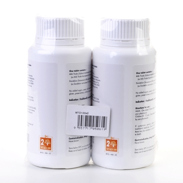 Bio-Life Milk Thistle & Dandelion (2 Bottles x 100 Tablets)