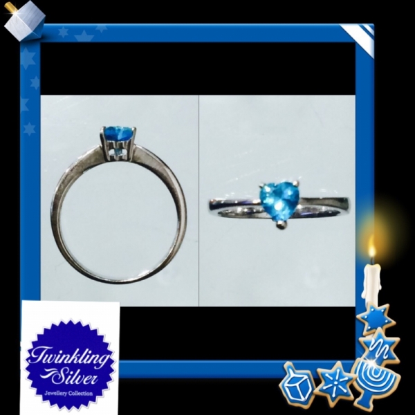 Fine 925 Silver White Gold Plated Ring / Buy one Get one free items. ( SR SPSCOLORZ22 )