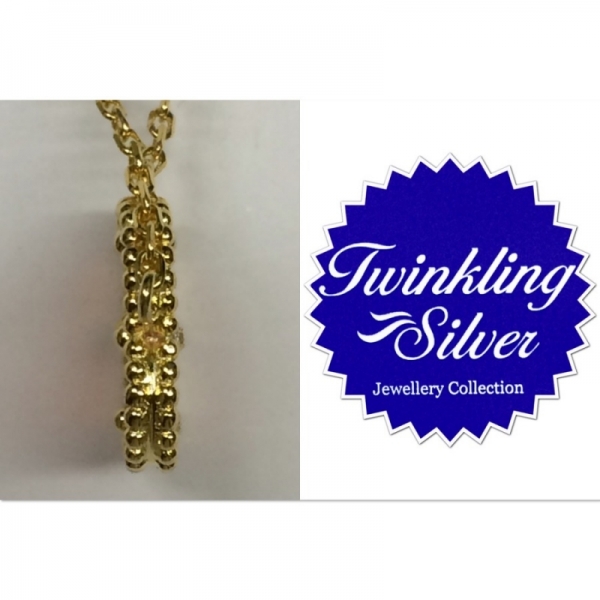 Fine 925 Silver Black Onyx Crystal Clover Necklace