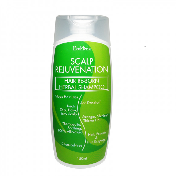 EcoHerbs Scalp Rejuvenation Hair Re-Born Herbal Shampoo for Hair Loss/Hair Thinning, Oily/Itchy/Dry/Flaky Scalp – 150ml