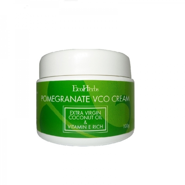*offer* EcoHerbs Pomegranate VCO Cream For Stronger, Shinier Hair & Prevent Damages - 100g