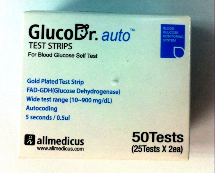 GlucoDr auto Blood Glucose Monitoring Test Strips 2 x 25's