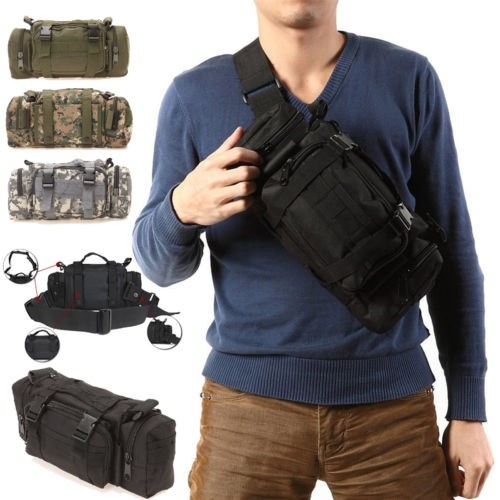 SWAT Unisex Cool Military Shoulder Waist Crossbody Chest Sling Tote Hand  Carrier Bag