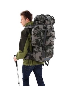 85L Local Lion Water Resistant Large Steel Frame Hiking Backpack Bag (Acu Camo)