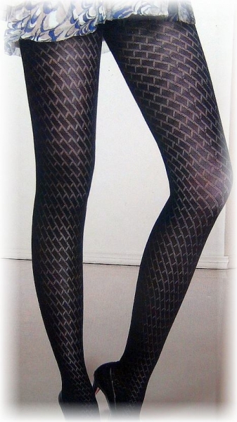 Fashion Pantyhose Classic Jacquard With Exotic Pattern Design 280D