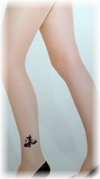 Fashion Pantyhose With Lovely Cat Design 15D