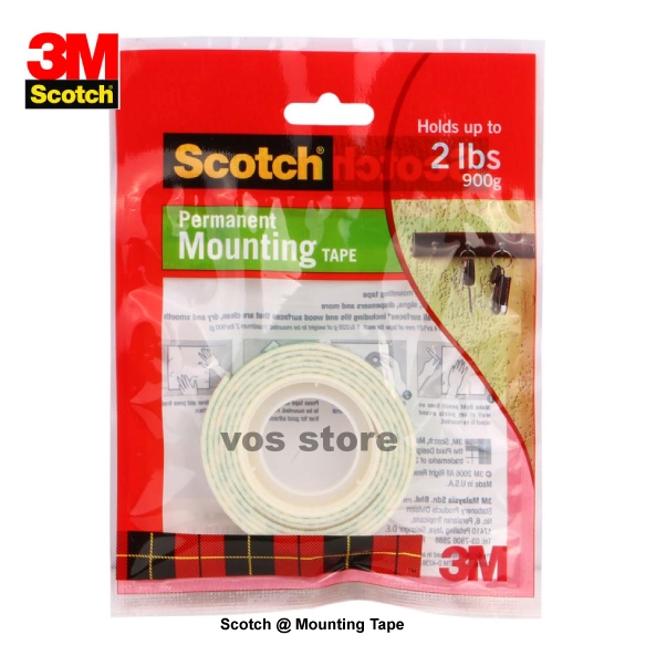 3M Scotch Permanent Mounting Tape - 12mm x 1M (112-1M)