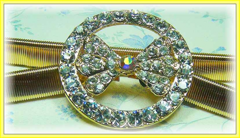 Fashion Gold-Plated Belt With Stunning Round & Ribbon-Like Shape Shinning Beads