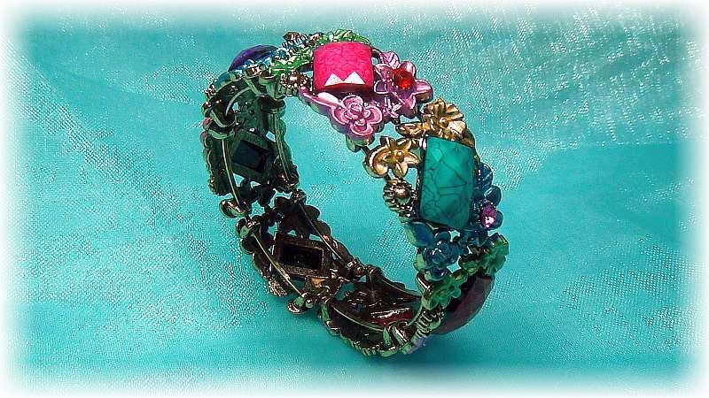Fashion Multi-Color Crystal Flowery Bracelets