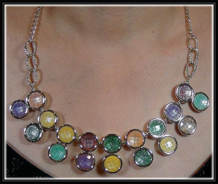 Fashion Korean Round Shape With Mutiple Color Design Necklace