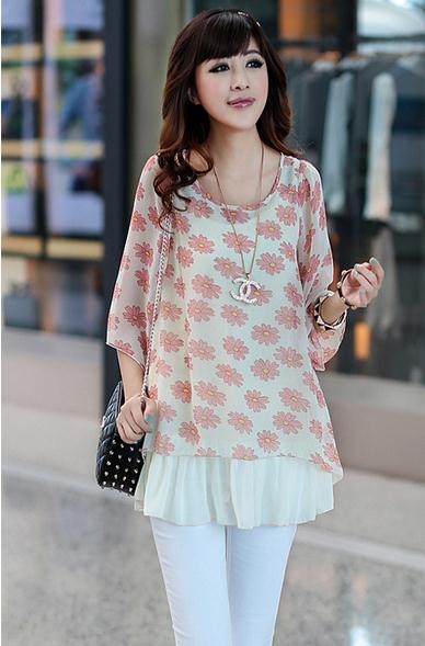Trendy Two-Piece Joint Round Neck Causal Top