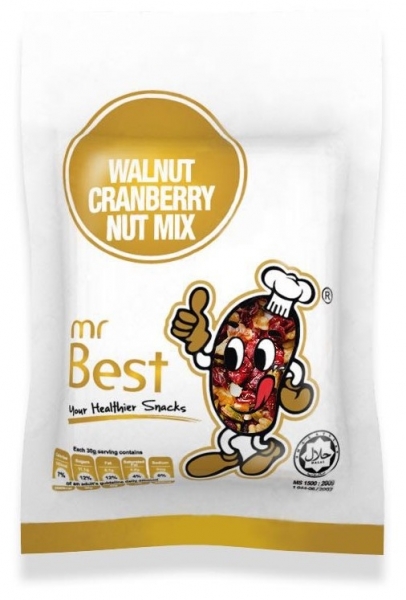 Mr Best Walnut Cranberry 70gm x 5