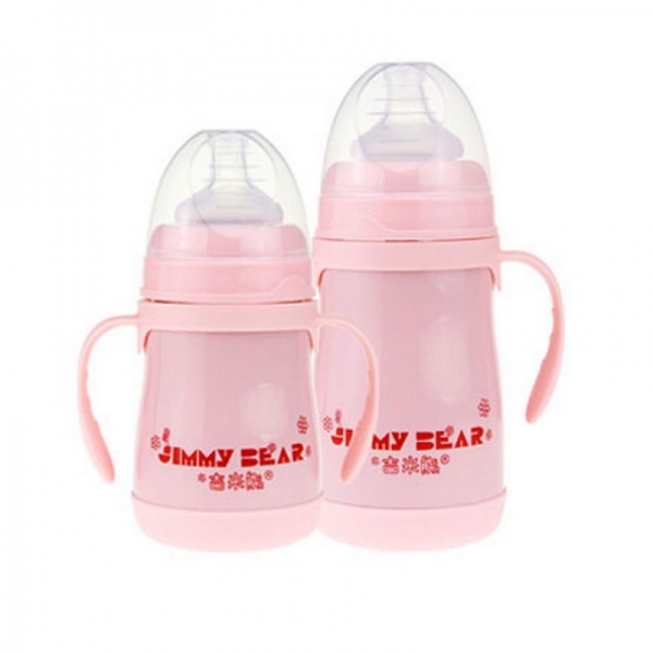 Jimmy Bear 2 in 1 Thermal Bottle 240ml (Pink)