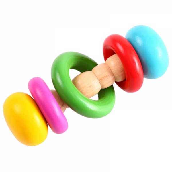 Baby Wood Hand Bell Toy (I Shape)