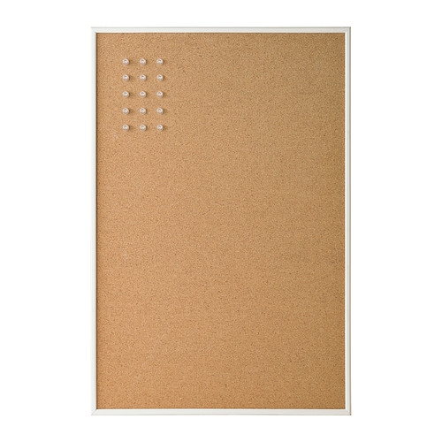 Office / Home Notice Board (White/Brown)
