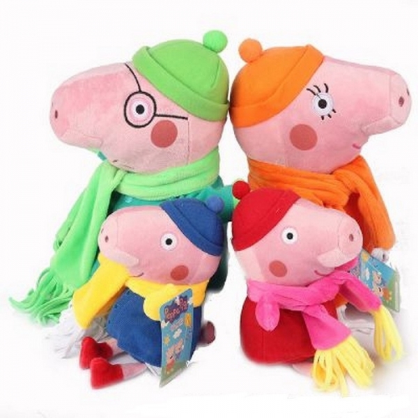Peppa Pig Family - 12cm George Only Winter Design