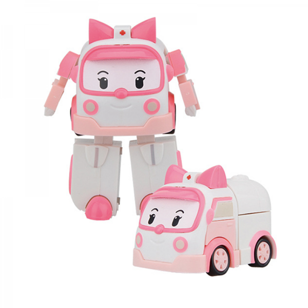 Robocar Poli Robot Transform Car Toy (AMBER-PINK)