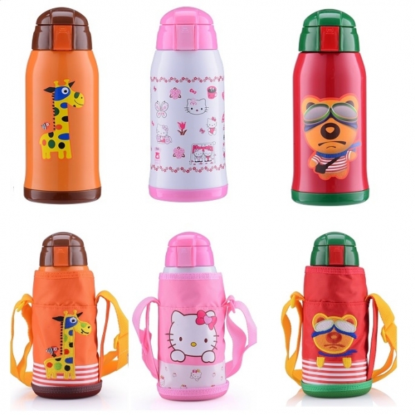 600ml Kid Vacuum Flask Stainless Steel Insulated Travel Thermos Cup