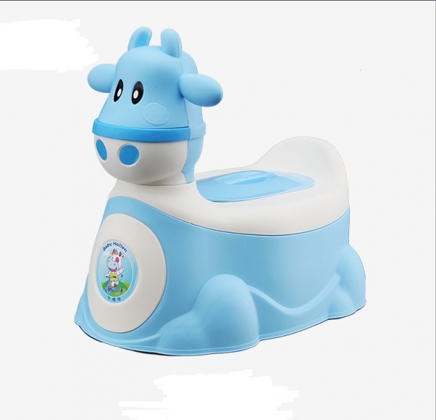 Creative 2 in 1 Cow Car with Potty Training (Blue)